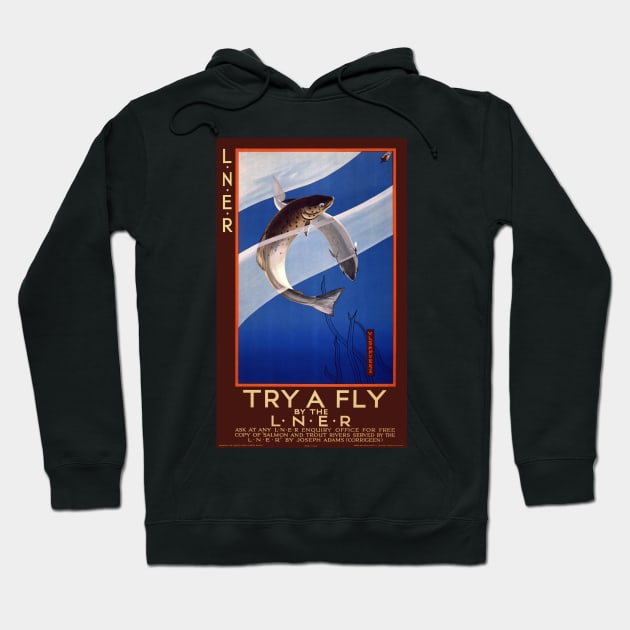 Try a fly by the L.N.E.R. UK Vintage Poster Hoodie by vintagetreasure